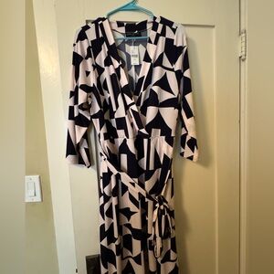 Brand New Lane Bryant Geometric Patterned Wrap Dress